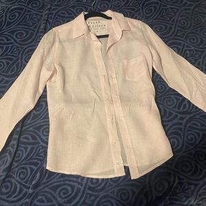 FRANK & EILEEN linen shirt - pink stripe